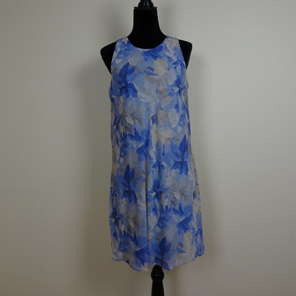 Ralph Lauren Sleeveless Dress Women's Size 12 Purple Floral Flowy Lined